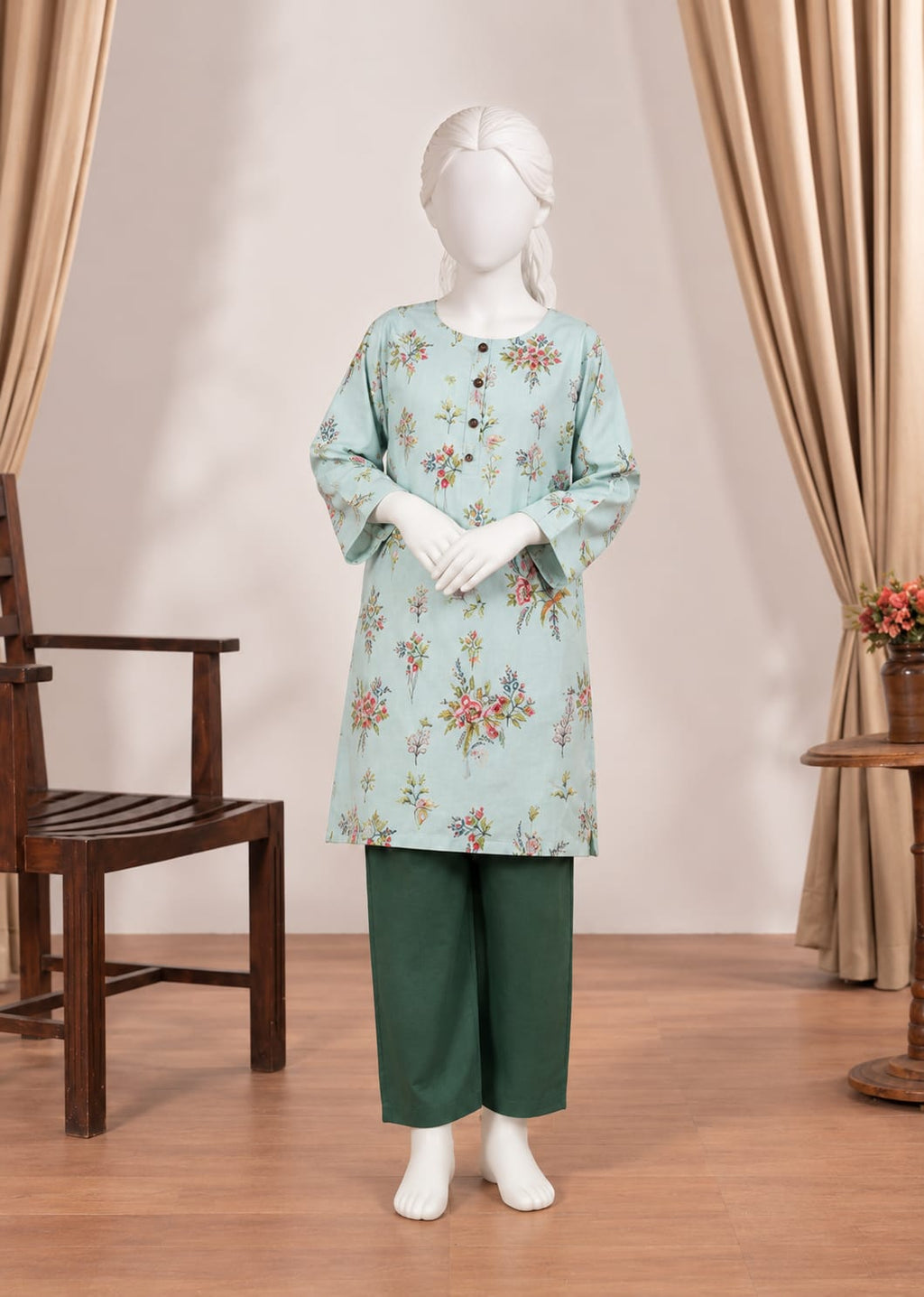 PyariPoshak Girls Exclusive Printed 2 Piece Suit – Modern Classic Look