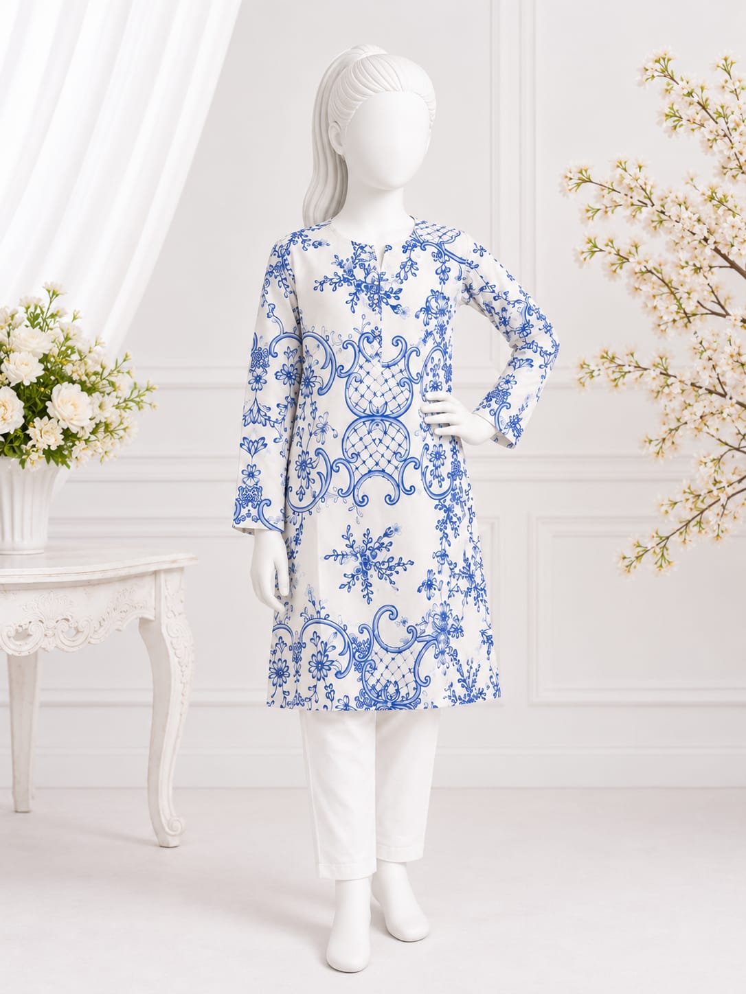 PyariPoshak Girls Exclusive Printed 2 Piece Suit – Modern Classic Look