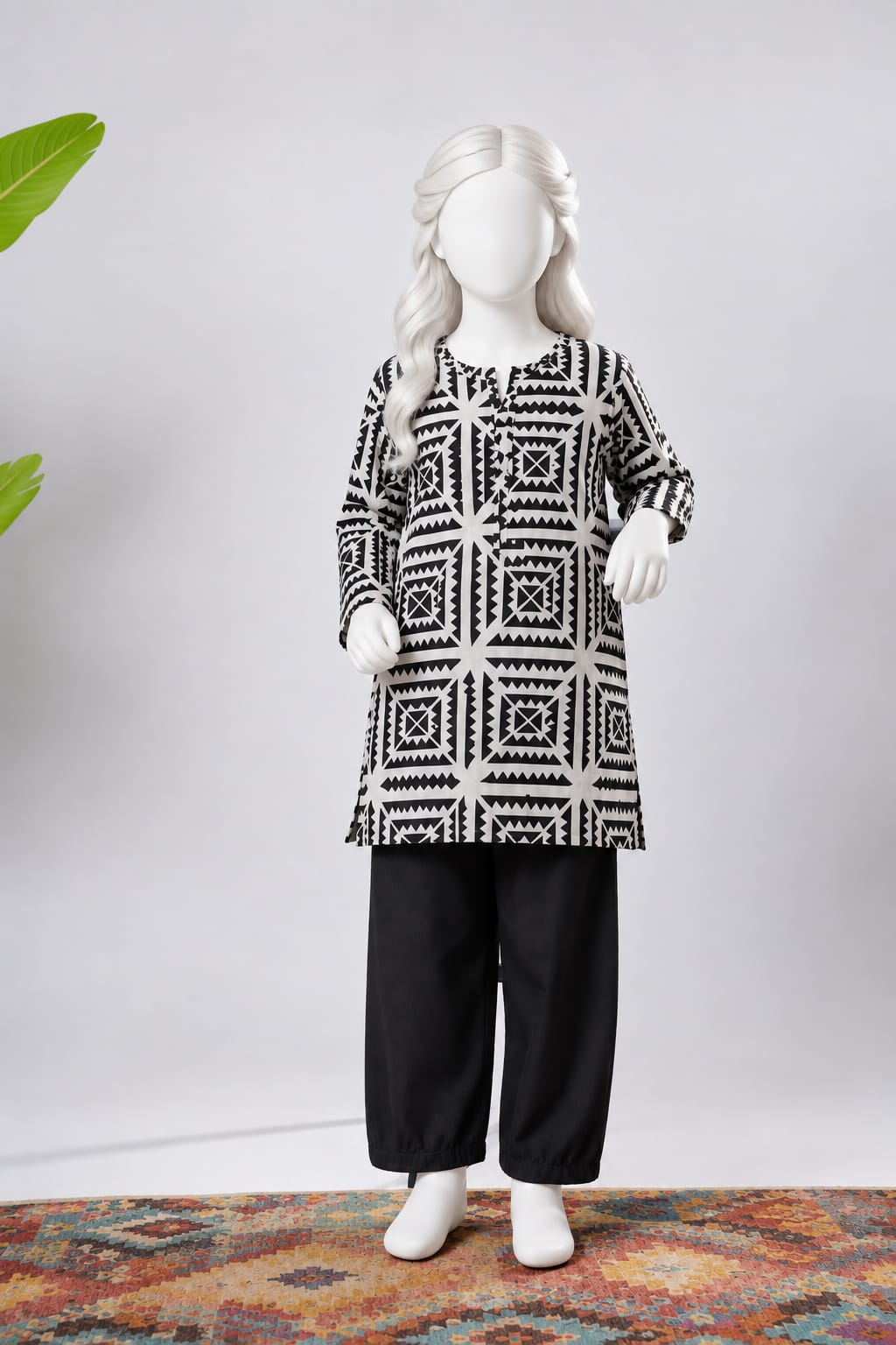 PyariPoshak Girls Exclusive Printed 2 Piece Suit – Modern Classic Look