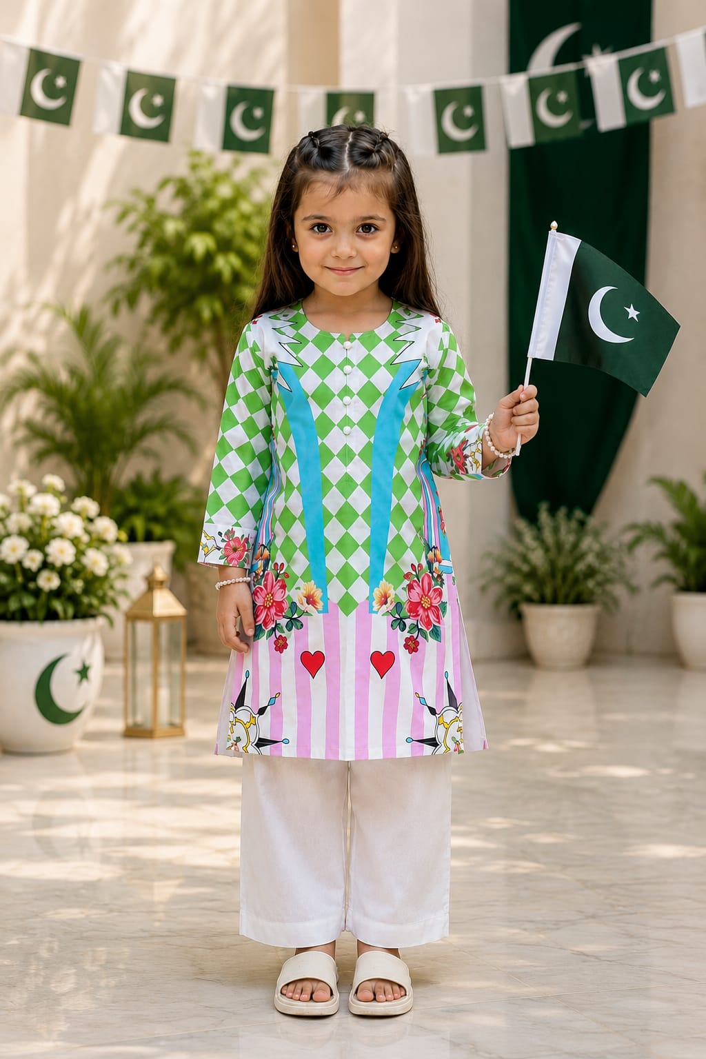 Pakistan Independence Day Premium Edition Kids Suit ⭐