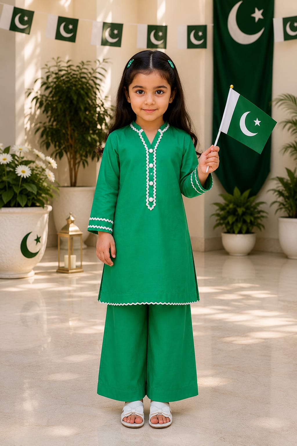 Pakistan Independence Day Premium Edition Kids Suit ⭐