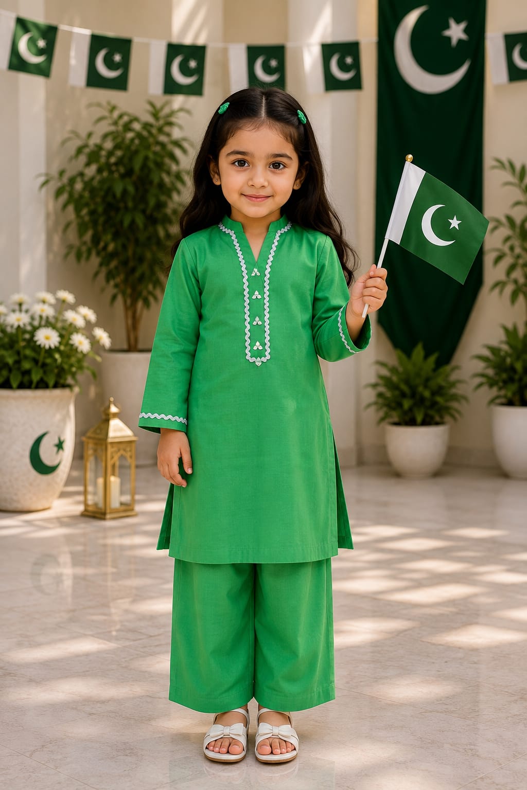Pakistan Independence Day Premium Edition Kids Suit ⭐
