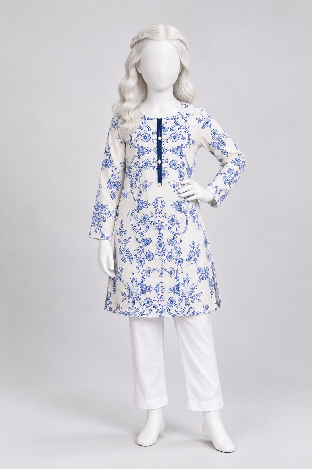 PyariPoshak Girls Exclusive Printed 2 Piece Suit – Modern Classic Look