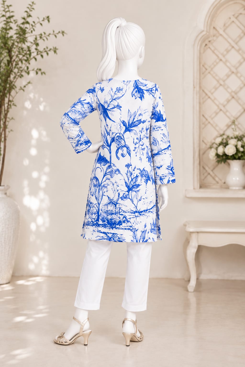 PyariPoshak Girls Exclusive Printed 2 Piece Suit – Modern Classic Look