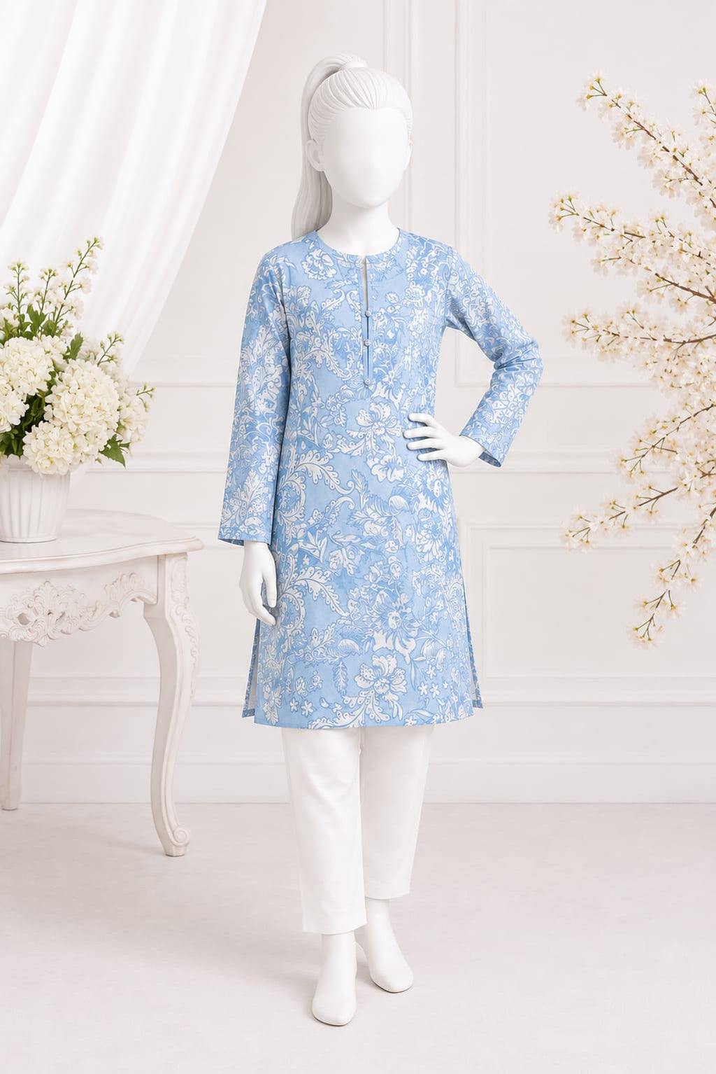 PyariPoshak Girls Exclusive Printed 2 Piece Suit – Modern Classic Look