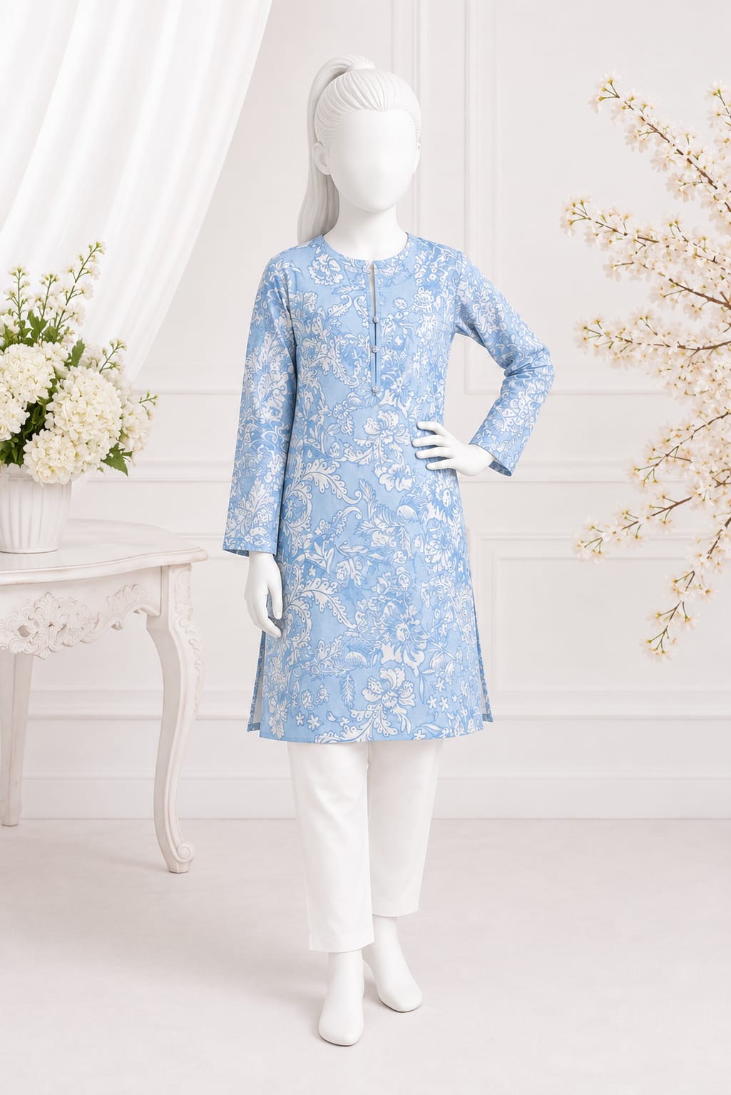 PyariPoshak Girls Exclusive Printed 2 Piece Suit – Modern Classic Look