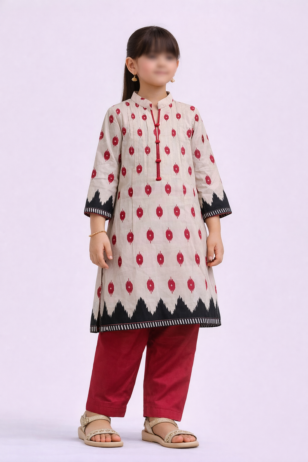 PyariPoshak Girls Exclusive Printed 2 Piece Suit – Modern Classic Look