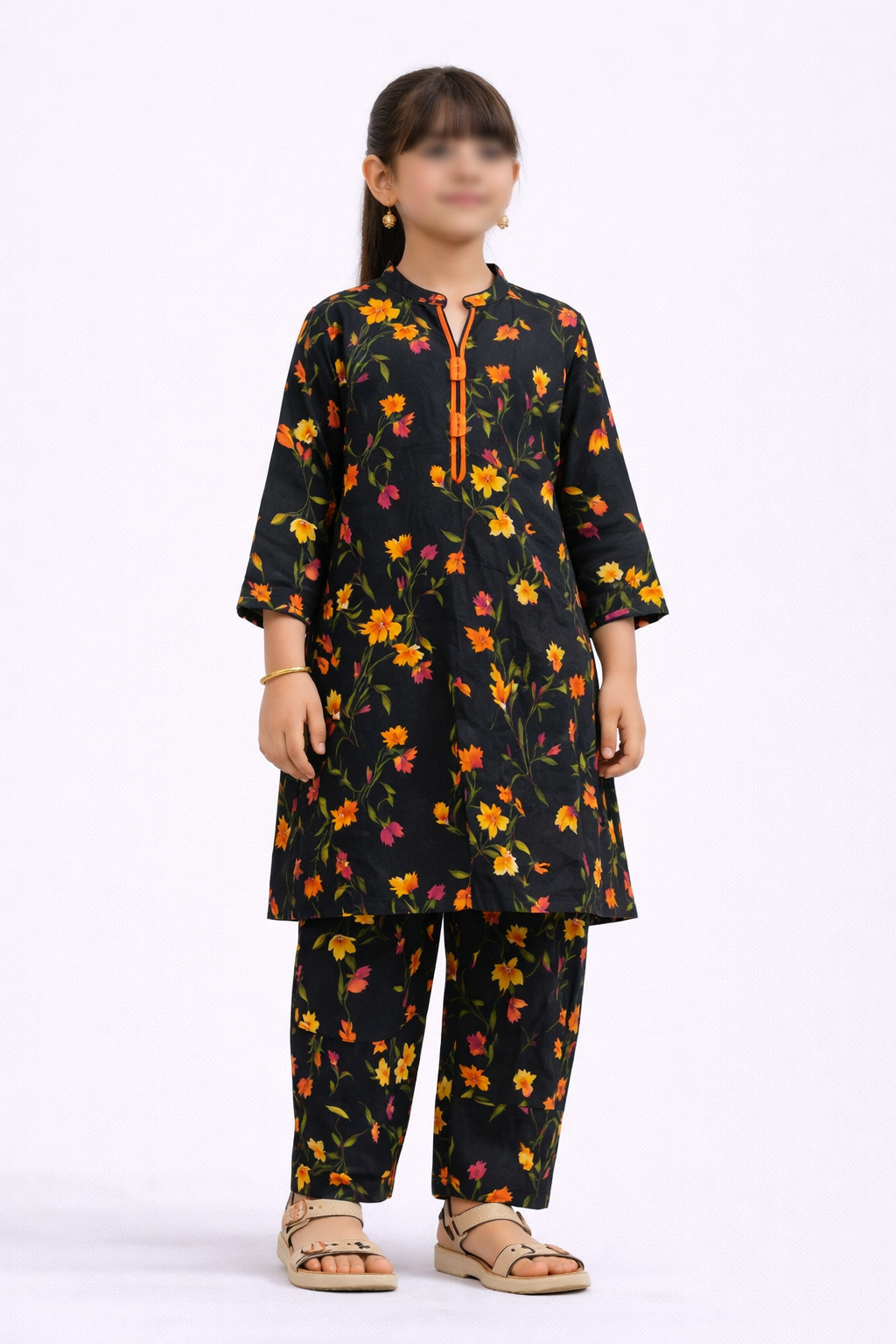 PyariPoshak Girls Exclusive Printed 2 Piece Suit – Modern Classic Look