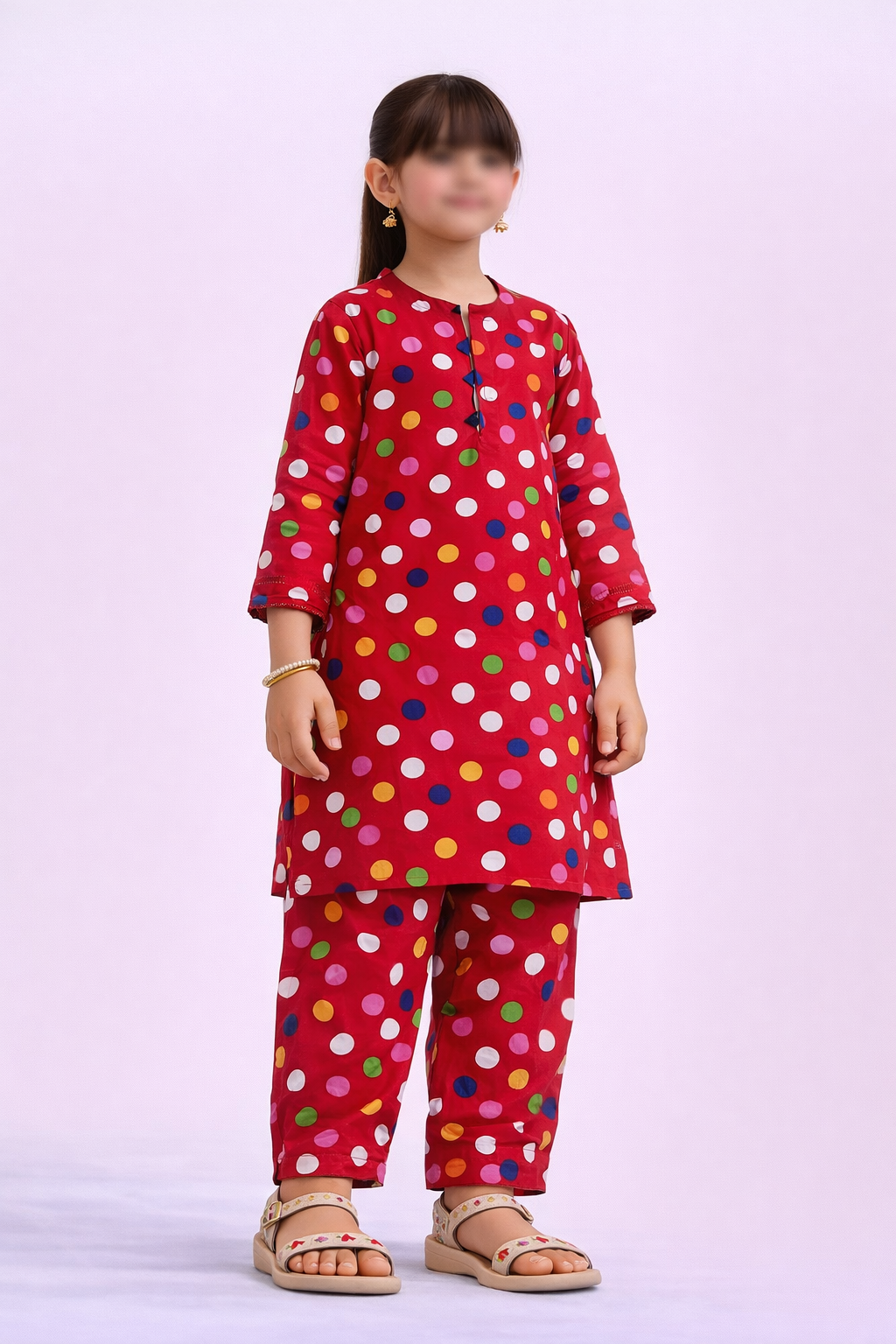 PyariPoshak Girls Exclusive Printed 2 Piece Suit – Modern Classic Look