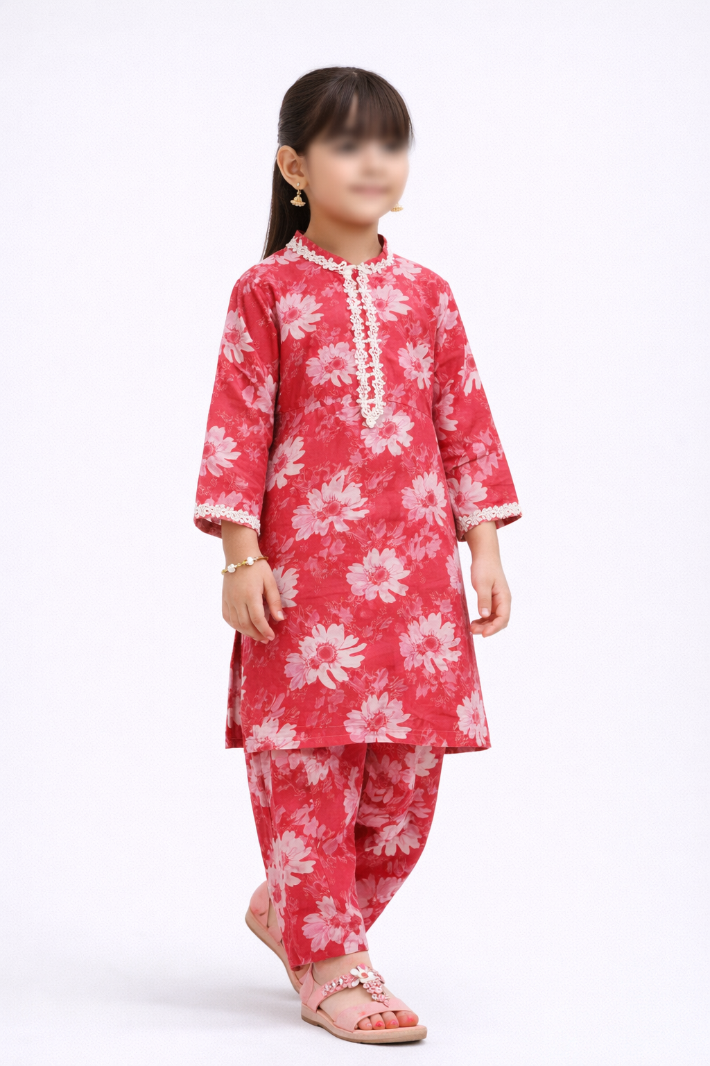 PyariPoshak Girls Exclusive Printed 2 Piece Suit – Modern Classic Look