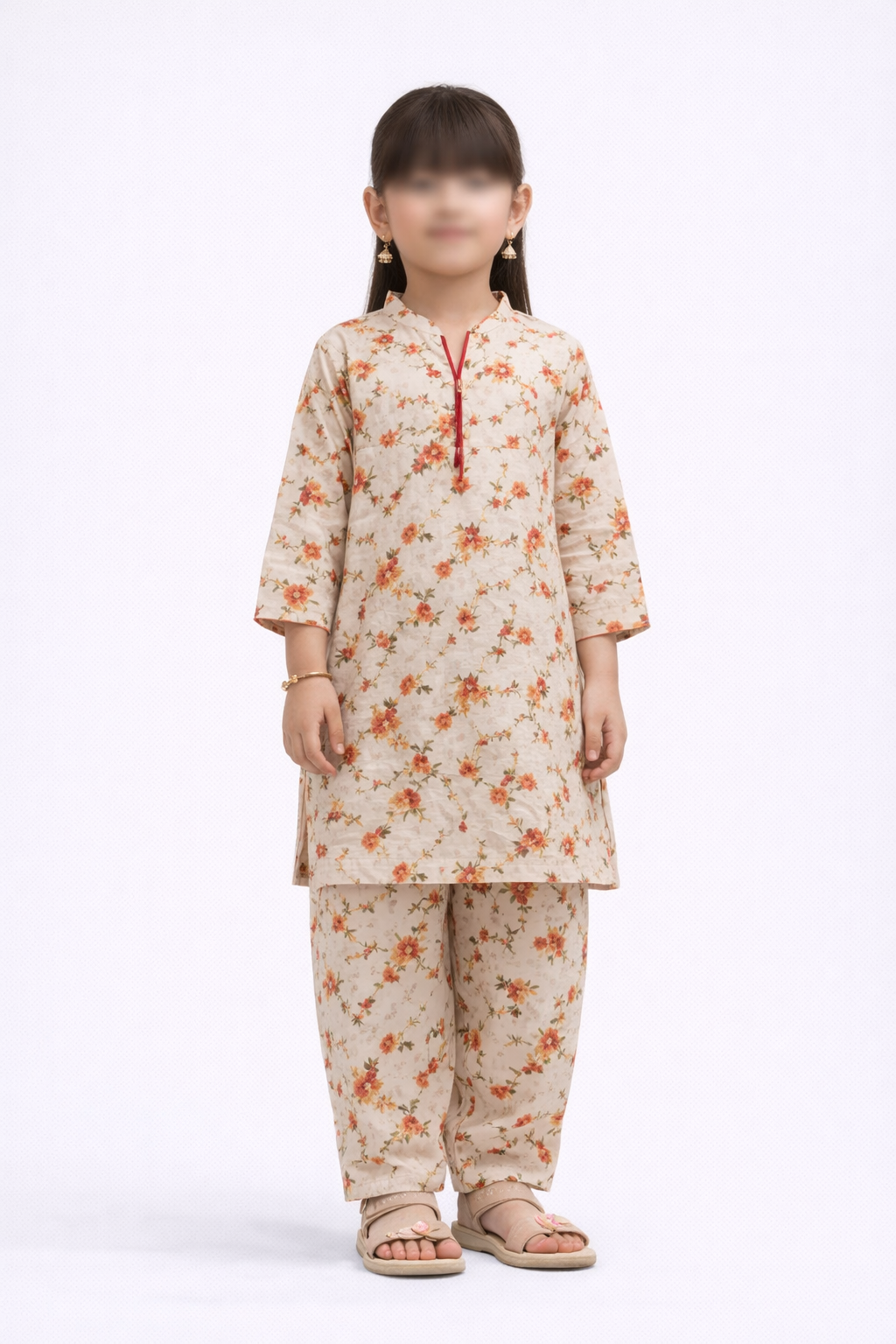 PyariPoshak Girls Exclusive Printed 2 Piece Suit – Modern Classic Look