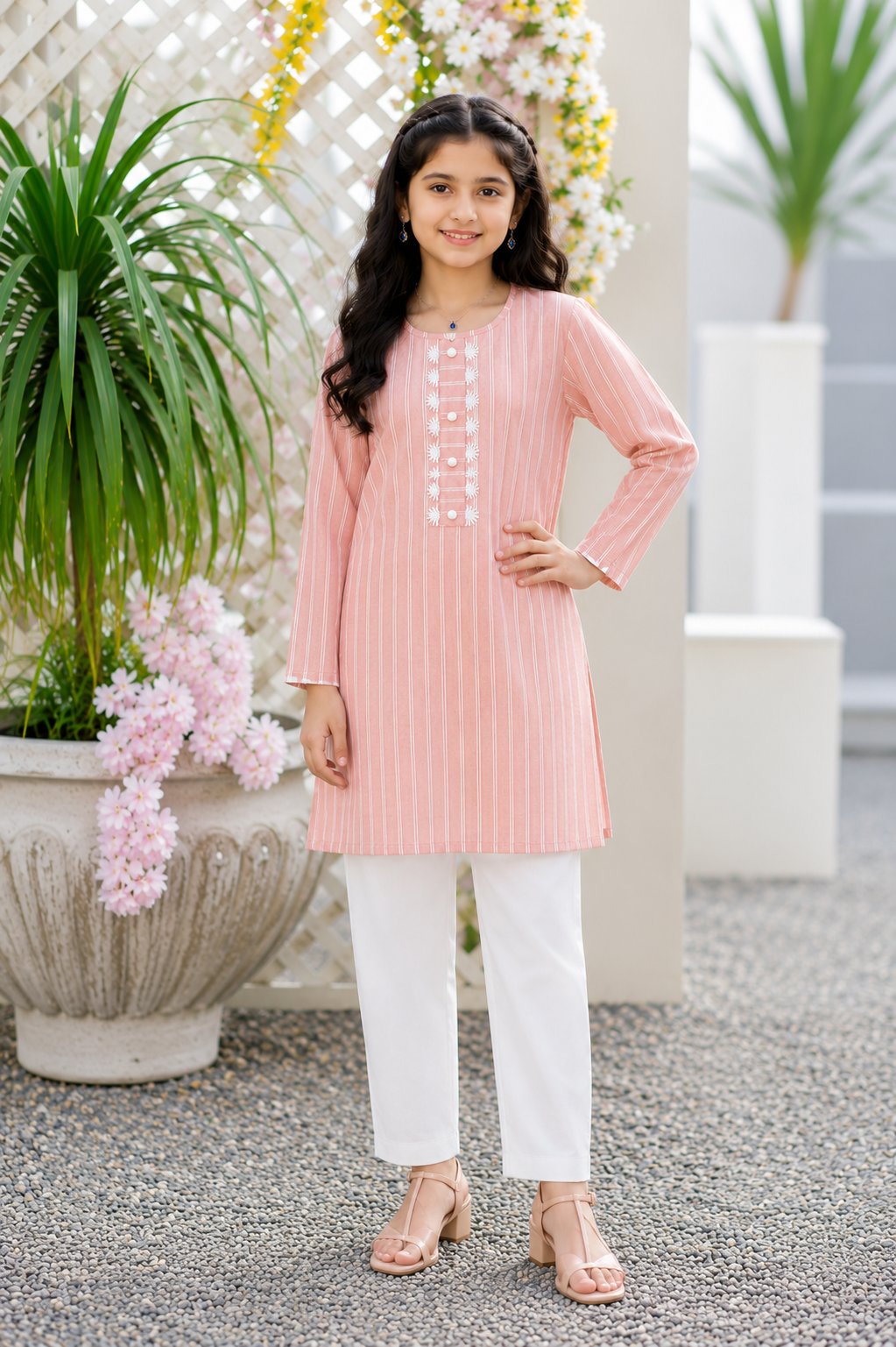 PyariPoshak Girls Exclusive Printed 2 Piece Suit – Modern Classic Look