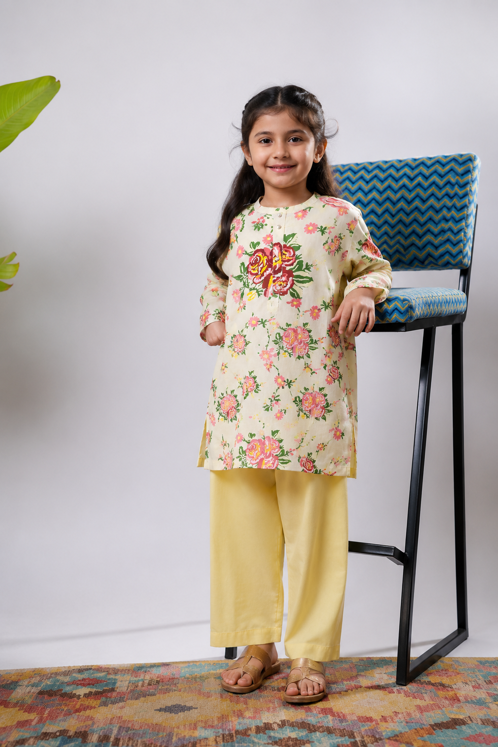 PyariPoshak Girls Exclusive Printed 2 Piece Suit – Modern Classic Look