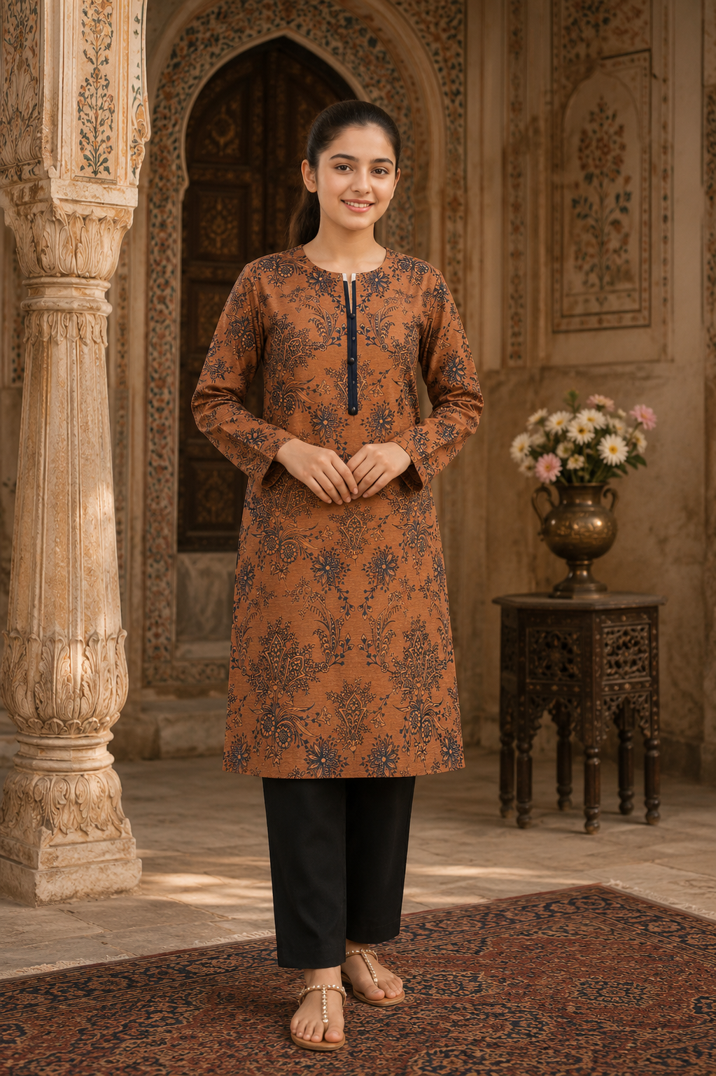 PyariPoshak Girls Exclusive Printed 2 Piece Suit – Modern Classic Look